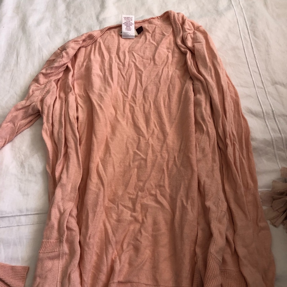 pink cardigan